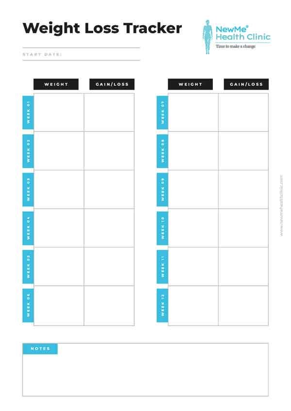 12-week weight loss tracker preview